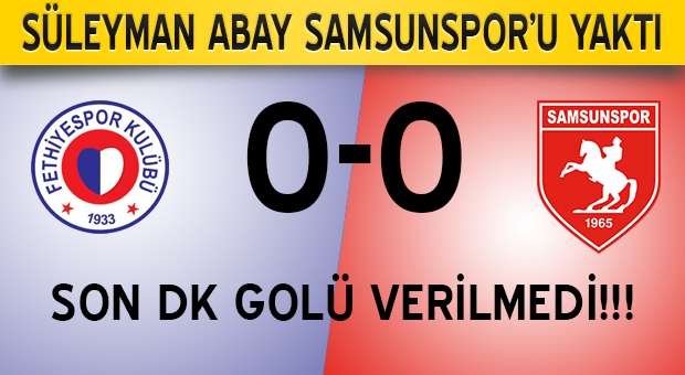 SÜLEYMAN ABAY SAMSUNSPOR'U YAKTI!!