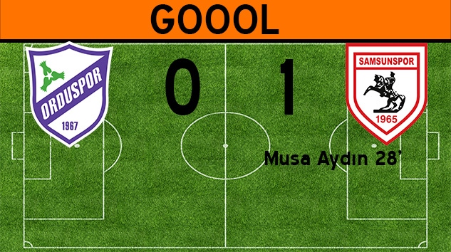 Samsunspor deplasmanda Musa Aydın'la 1-0 öne geçti