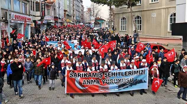 HAVZA'DA SARIKAMIŞ ŞEHİTLERİNİ ANMA YÜRÜYÜŞÜ