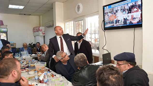 Tekkeköy Belediyesi Çay Mahallesine çıkartma yaptı