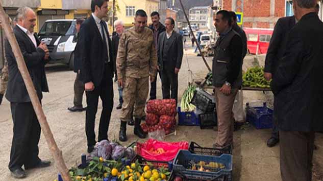 Kaymakam Bulat'tan Pazar esnafını ziyaret