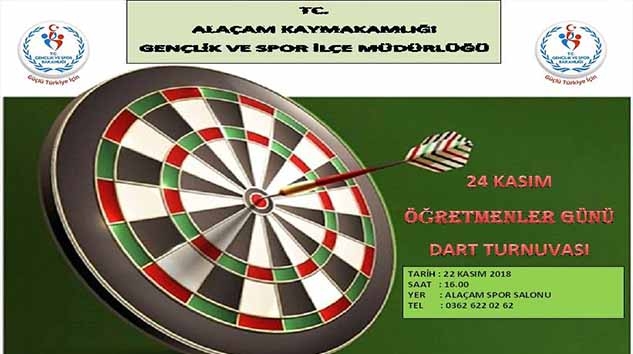 ALAÇAM'DA ÖDÜLLÜ ÖĞRETMENLER DART TURNUVASI