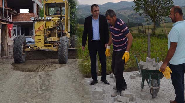 ASARCIK'TA YOLLAR YENİLENİYOR