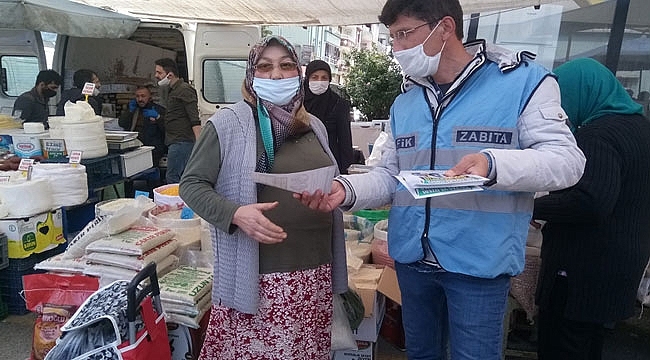 İlkadım Zabıtası Sokağa Çıkma Yasağı Öncesi Görev Başında