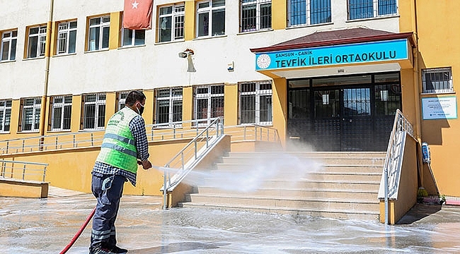 Canik'te Okullar Sınav Öncesi Pırıl Pırıl