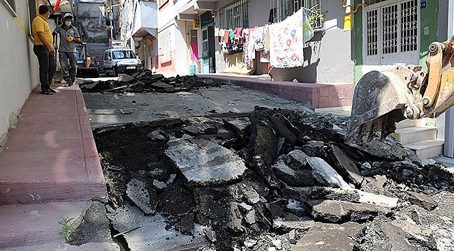 İlkadım'da Ara Sokaklarda Yama Çalışmaları Başladı