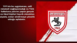 Yılport Samsunspor'dan TFF'ye Tepki!...