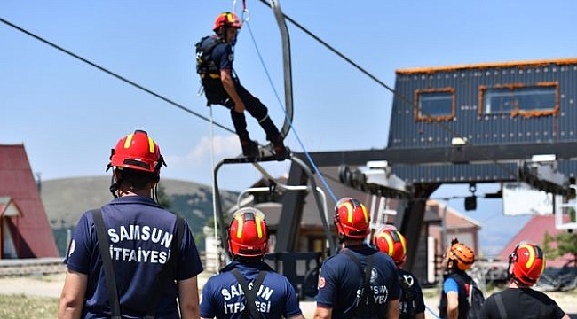 Teleferikte Gerçeği Aratmayan Tatbikat!...