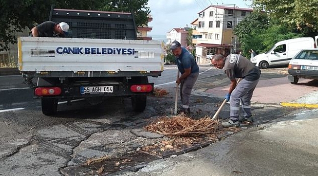 Canik'te Sağanak Yağışlara Karşı Önlem