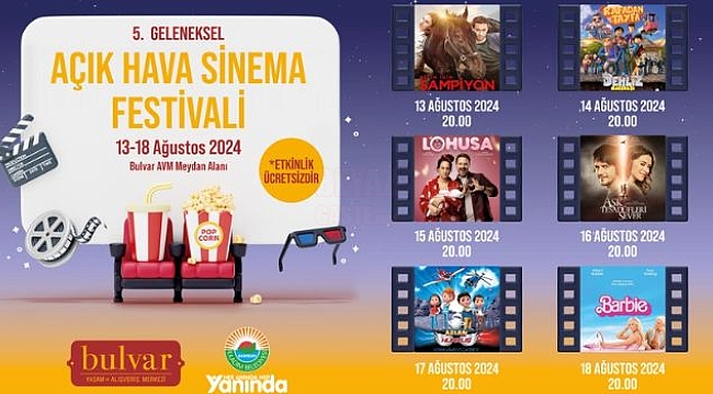 İlkadım'da Açık Hava Sinema Festivali başlıyor