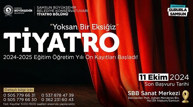 Tiyatro Kurslarına Başvurular Başladı