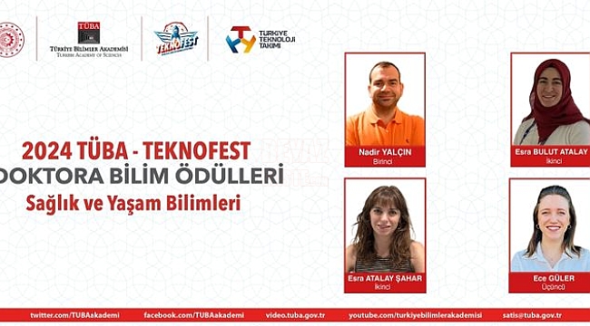 TÜBA- TEKNOFEST 2024 Doktora Bilim Ödülleri Açıklandı