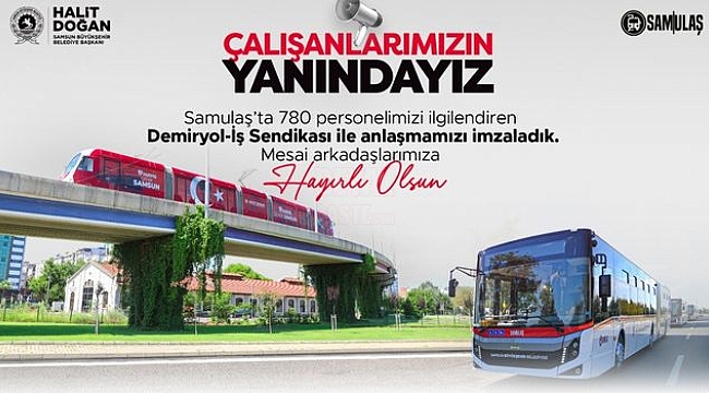 Başkan Doğan'dan SAMULAŞ Çalışanlarına Müjde