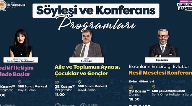 Büyükşehir'in Söyleşi ve Konferans Programları Başlıyor