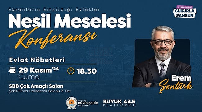 Gazeteci- Yazar Erem Şentürk Konferans Programıyla Samsun'da