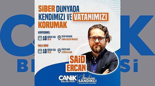 Yazar Said Ercan Canik'te