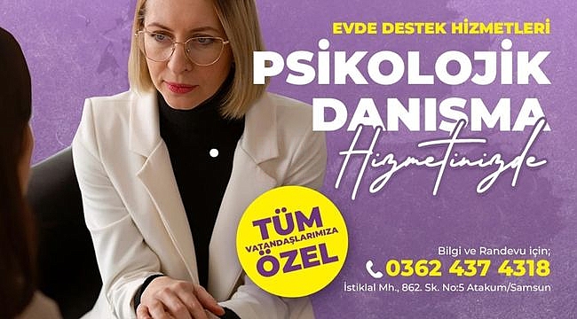 Atakum Belediyesinden Ücretsiz Psikolojik Danışmanlık Desteği