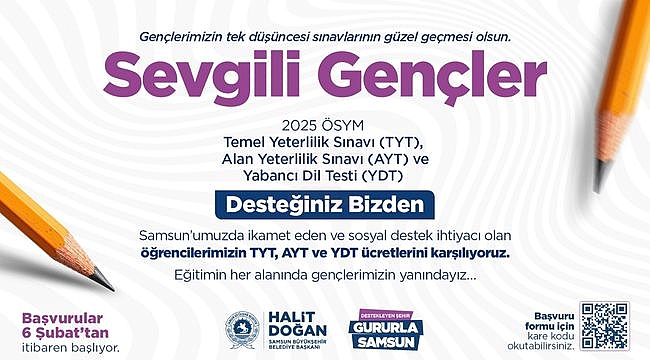 Başkan Doğan'dan Üniversite Sınavına Girecek Öğrencilere Destek