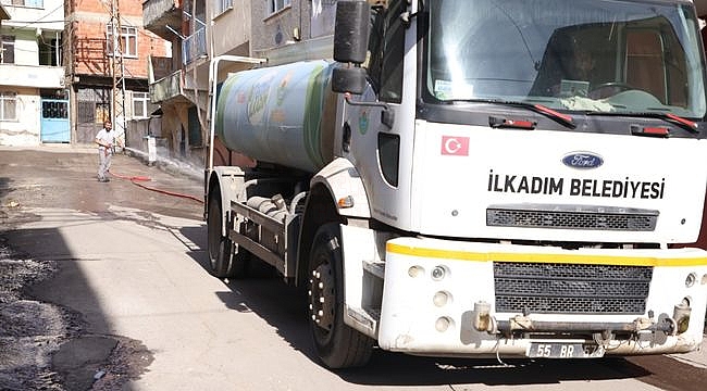 İlkadım'ın Sokakları Baştan Aşağı Yıkanıyor